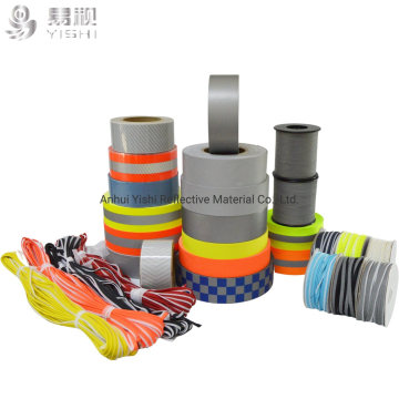 High Visibility Sew on Reflective Woven Webbing Warning Tape for Clothing